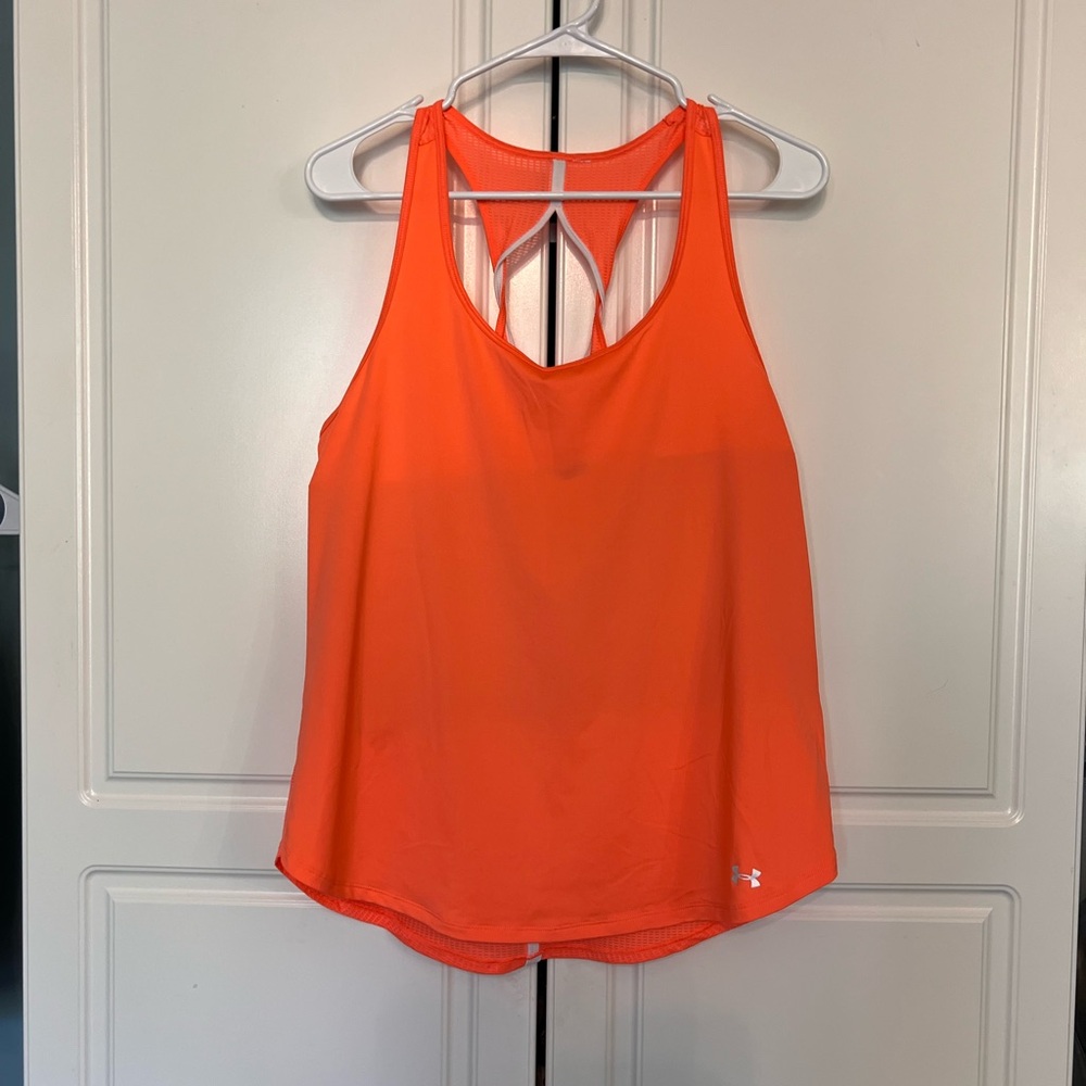 Under Armour Heat Gear Athletic Tank, Coral color - L